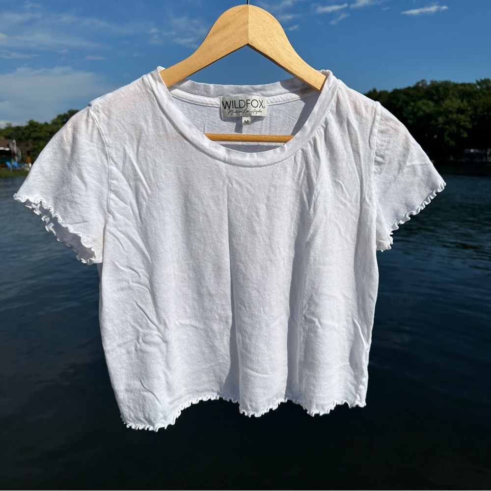 Wildfox tee with ruffles • Size M